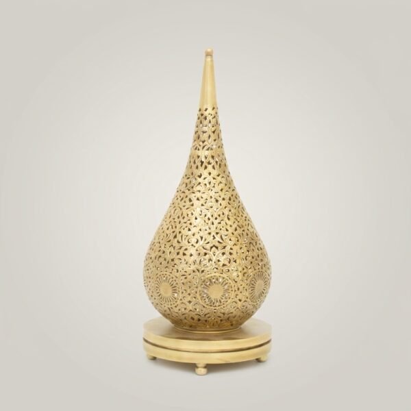 Handmade Antique Brass Tealight Table Lamp