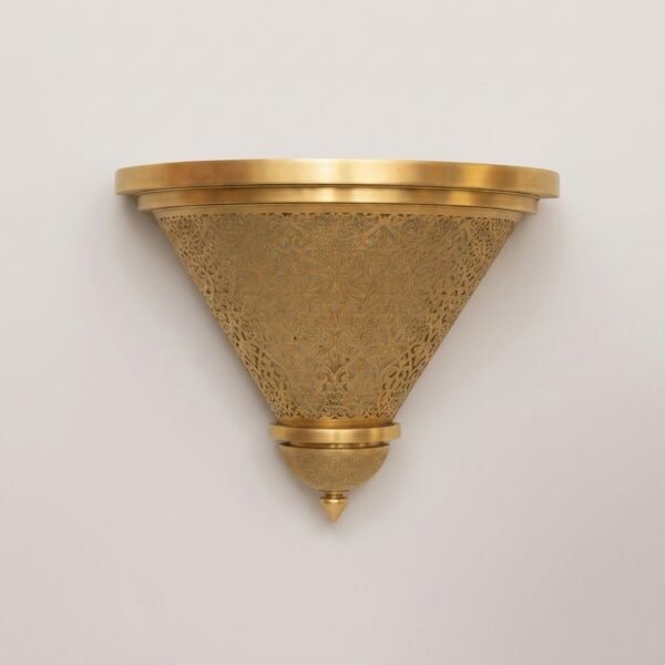 Handmade Dizi Moroccan Brass Wall Sconce