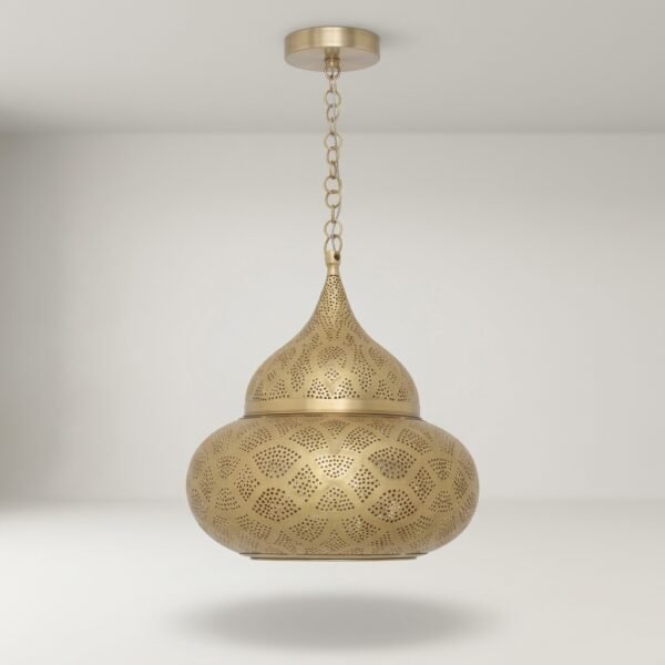 Handmade Halim Antique Brass Dome Ceiling Pendant