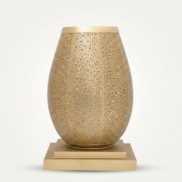 Handmade Elisha Pear-Shaped Antique Brass Table Lamp