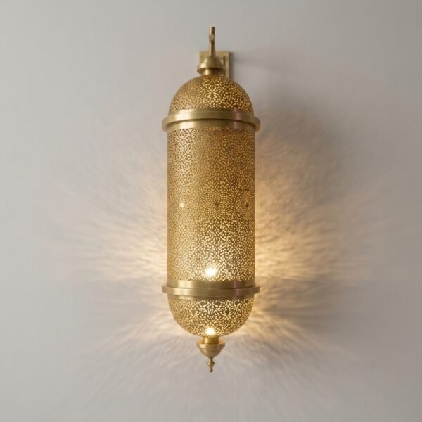 Handmade Todra Capsule Brass Wall Sconce